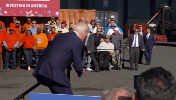 Joe Biden Stumbles Nearly Falling On Stage In Philadelphia Appearance ...